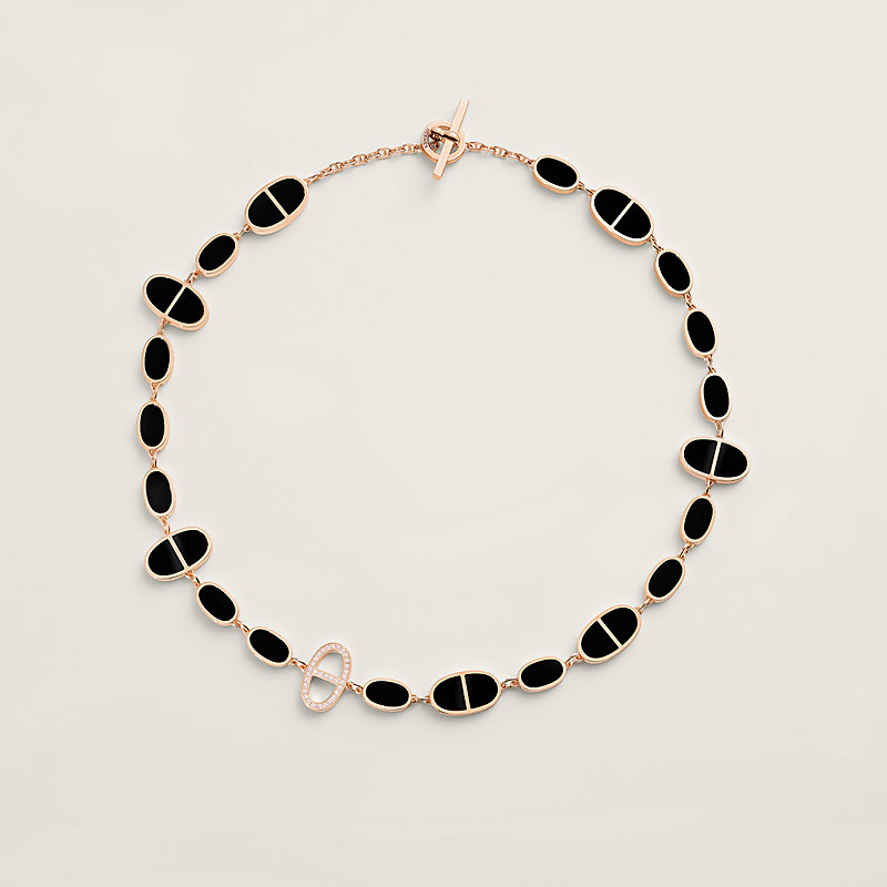 Chaine d'ancre Verso necklace - Rose gold | Hermès USA